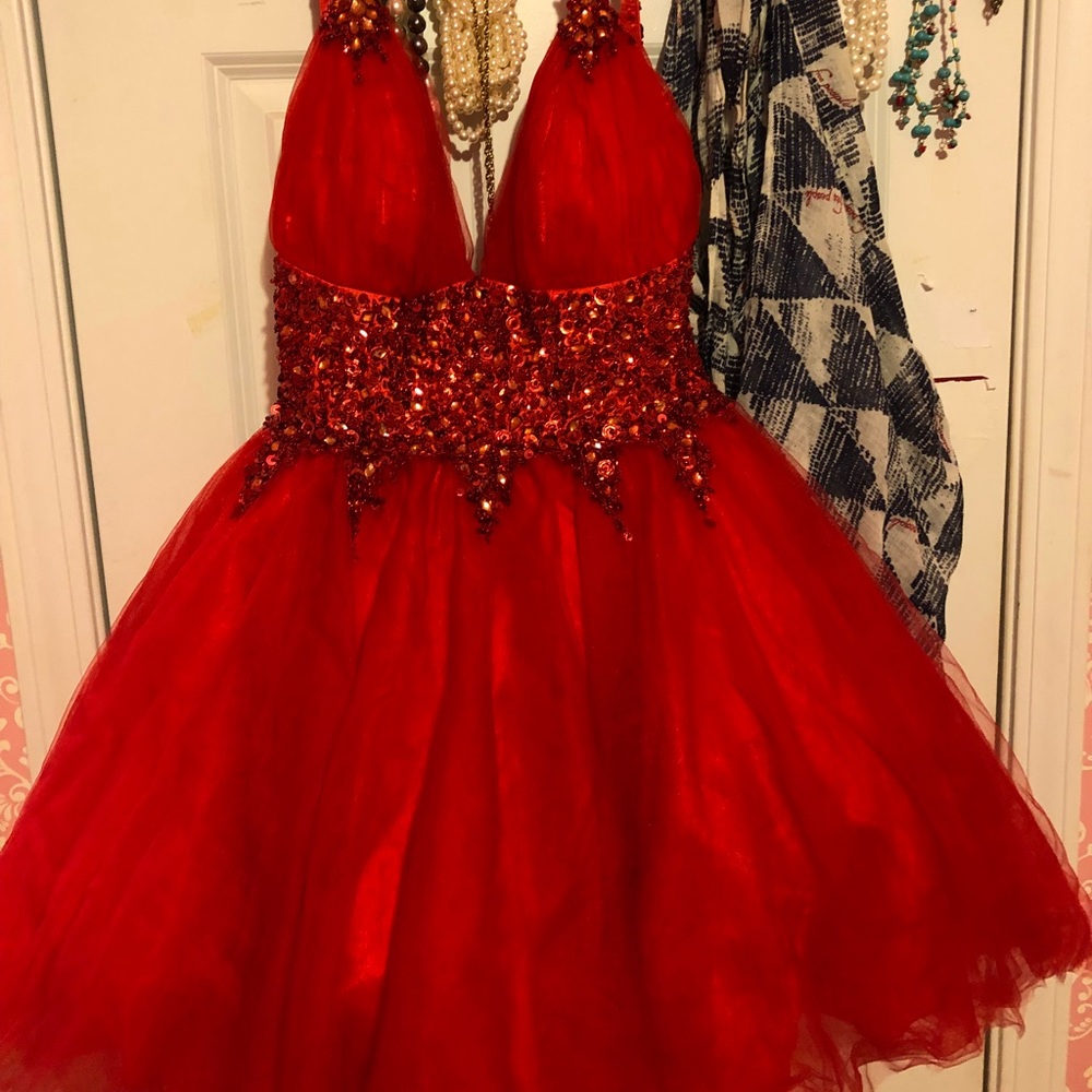 Red Sherri Hill dress